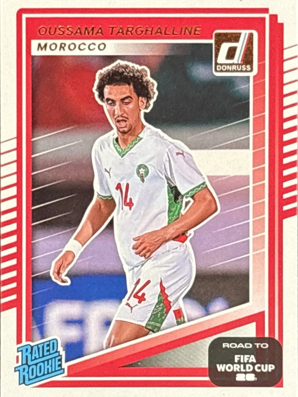 Panini Donruss Ossama Targhalline Rated Rookie Soccer Trading Card
